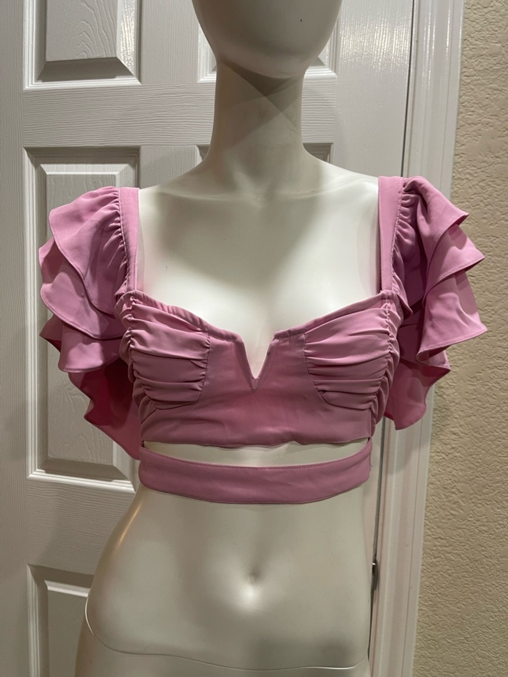 Herencia Clothing Baile collection Consentida Ruffle Top in Dusty Pink Size Med